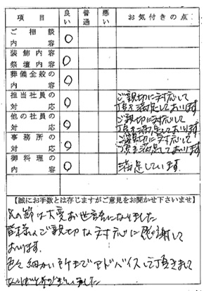実際のお客様よりの声